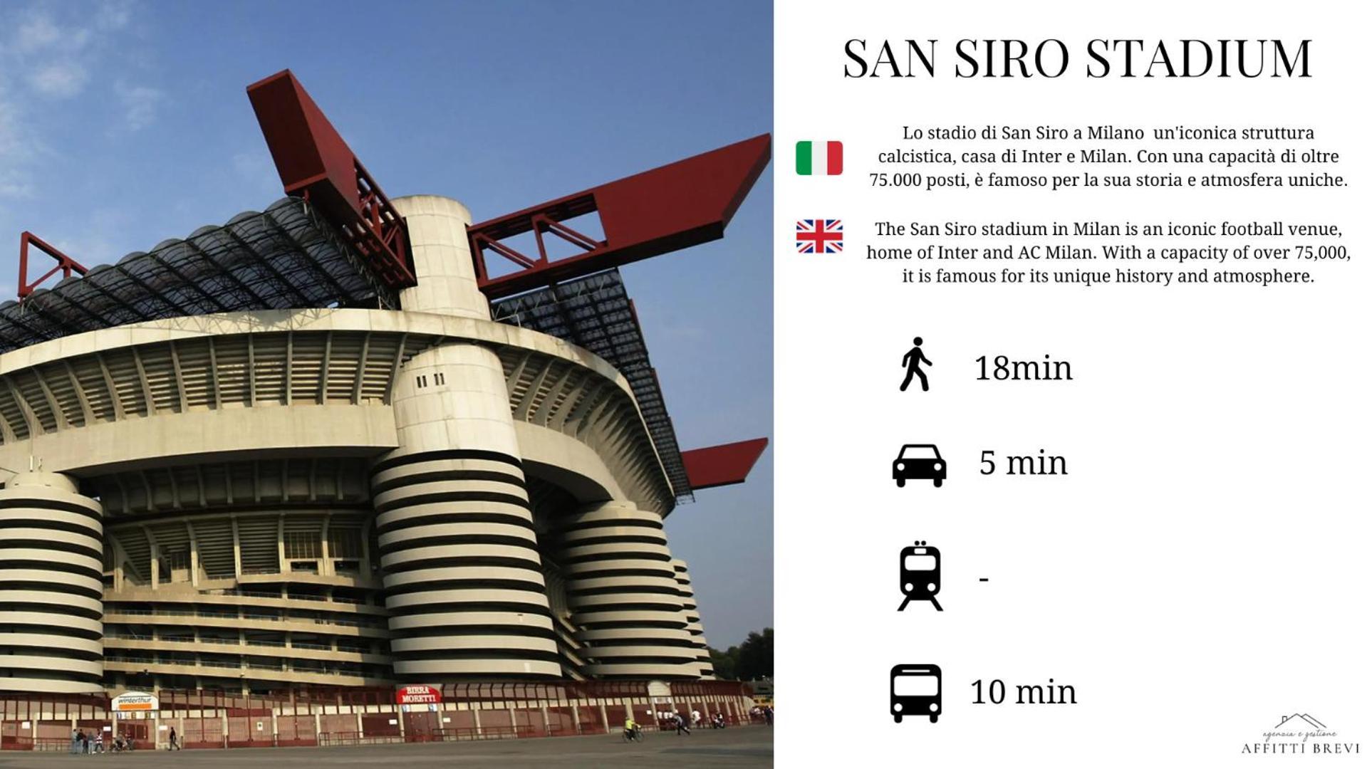 Sunny San Siro Stadio Apartment Milánó Kültér fotó